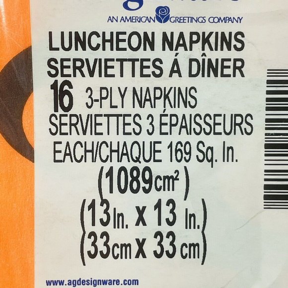 Monster Mash Halloween 16 Lunch Napkins 3-Ply Vintage 13” Design Ware - Picture 6 of 10